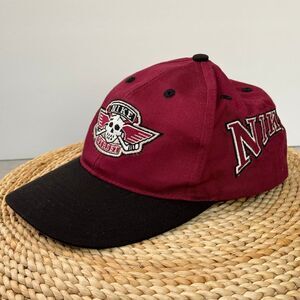 Vintage Nike YOUTH Snapback Hat Cap Street Ice Roller Hockey Rare USA Made Skull